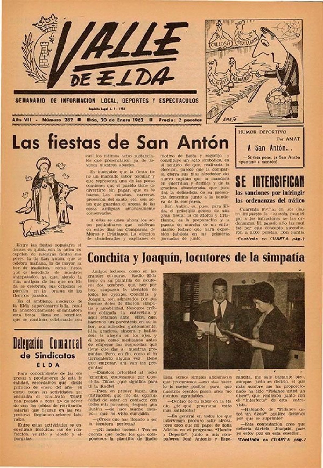 Número 0282 - 20 de enero de 1962 - Valle de Elda